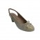 Women's open back shoe combined with patent leather Pitillos in beig