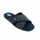 Flip-Flops be at home man two strips crossed with stripes Calzamur in navy blue