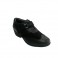 Women's shoe with Velcro combined leather and suede 48 Hours in black