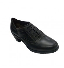Women's shoe with drawstring heel Sigo in black