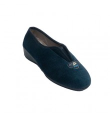 Shoe woman closed with elastic on instep Muñoz y Tercero in navy blue