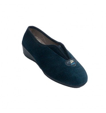 Sapato fechado com elástico no peito do pé Muñoz y Tercero em Azul-marinho