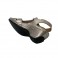 Sandal woman open toe and heel with diamonds Confort Class in metallic