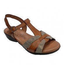 Sandal woman comfortable gel plant Togar in leather