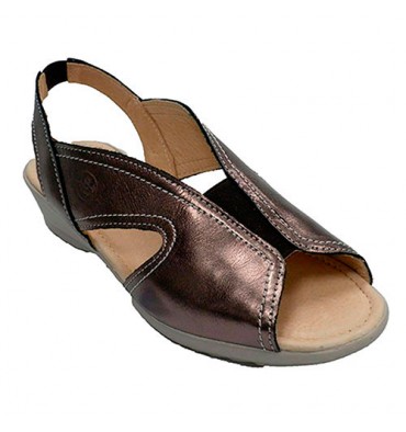 Woman sandal rubber instep 48 Hours in metallic