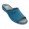 Woman shoe open toe and heel Calzamur in blue