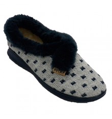Women's closed shoes wool lining Ludiher in blue