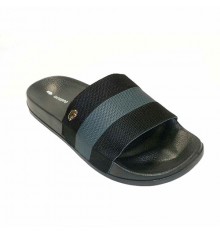 Man flip flop beach and pool grid Gioseppo in black