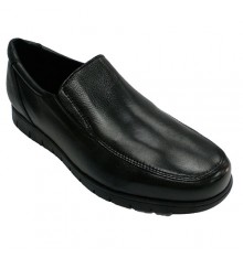 Smooth man shoe with fat sole Bartty in black