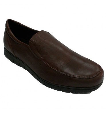 Smooth man shoe with fat sole Bartty in brown