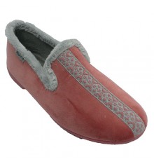 Closed woman slippers with instep border Muro in pink