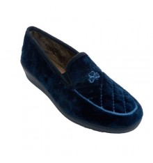Zapatillas mujer cerradas con bordado en empeine Aguas nuevas en azul marino