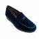 Zapatillas mujer cerradas con bordado en empeine Aguas nuevas en azul marino