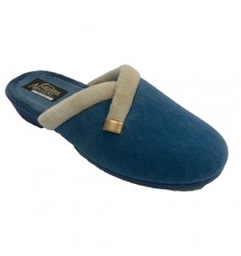 Women's Slipper Open from behind being at home Nevada in navy blue