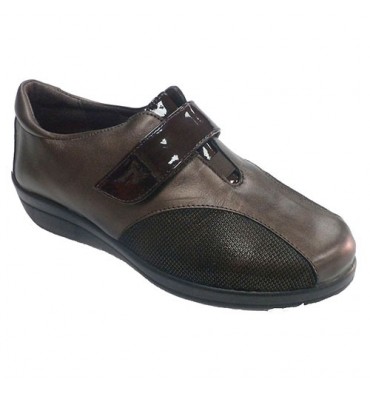 Women's leather and lycra shoes Doctor Cutillas in brown