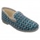 Sapatos de lã femininos fechados simulando malha Doctor Cutillas em Azul-marinho