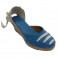 Valencia women's shoes with ribbons on the upper leather lining Miszapatillas in blue
