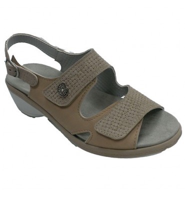 Sandal Velcro woman very wide and comfortable Lumel in