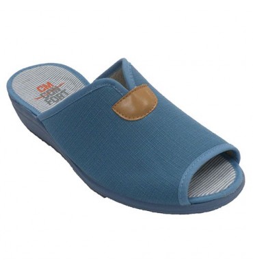 Women's open toe and heel sneakers Calzamur in blue