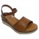 Women's sandal with buckle RA-EL in leather