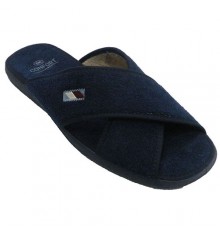 Men's sneakers with crossed straps Calzamur in navy blue