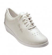   Deportivo laces lady leather wedge Fergar in white