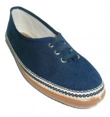 Classic flat shoe laces Soca in navy blue
