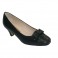 Medium heel shoes with bow on the vamp Pomares Vazquez in black
