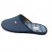 Women flip flops closed toe with embroidery on the side Calzamur in blue