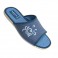 Women flip flops and open toe heel with embroidery on one side Muro in jeans